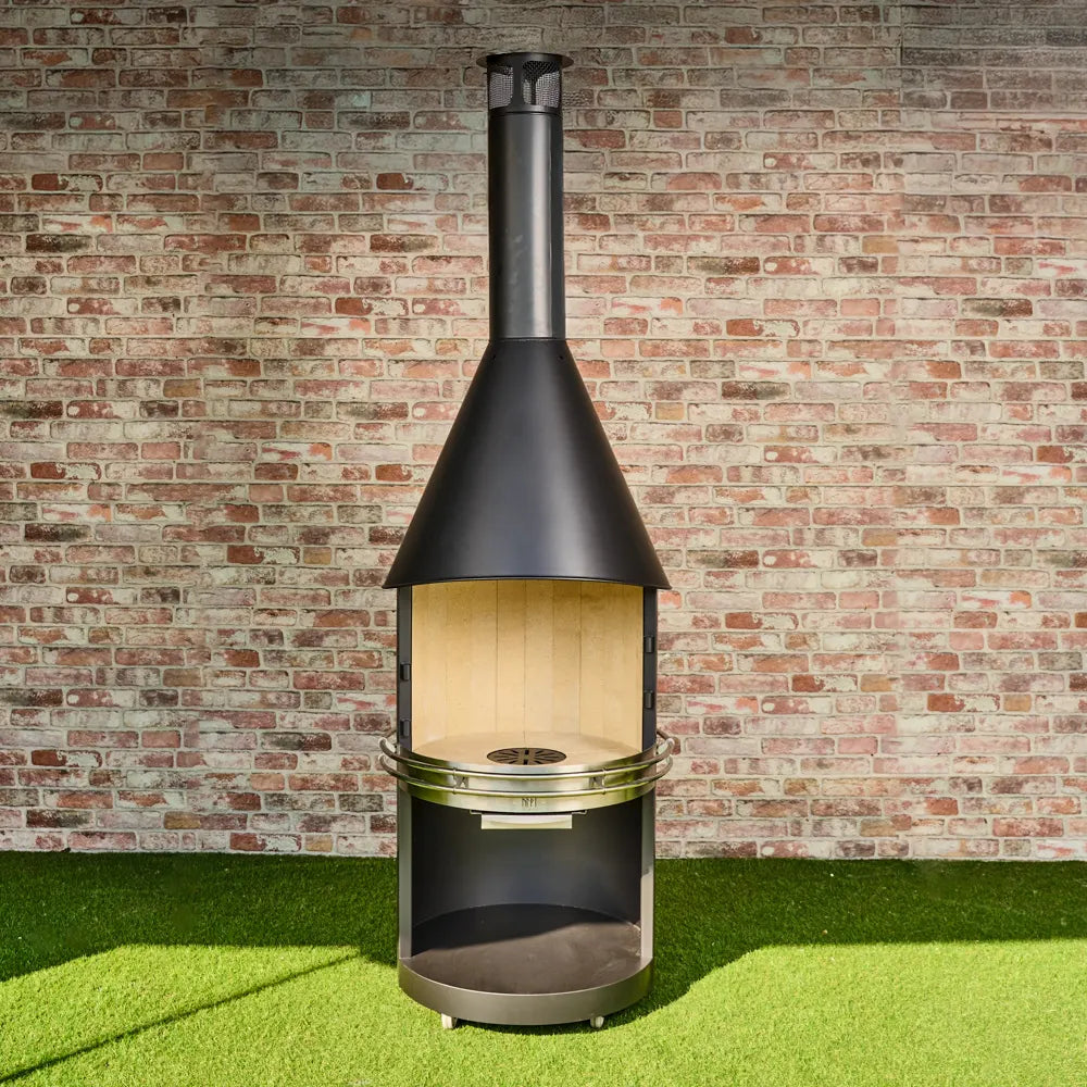 Cheminée de jardin Omega inox