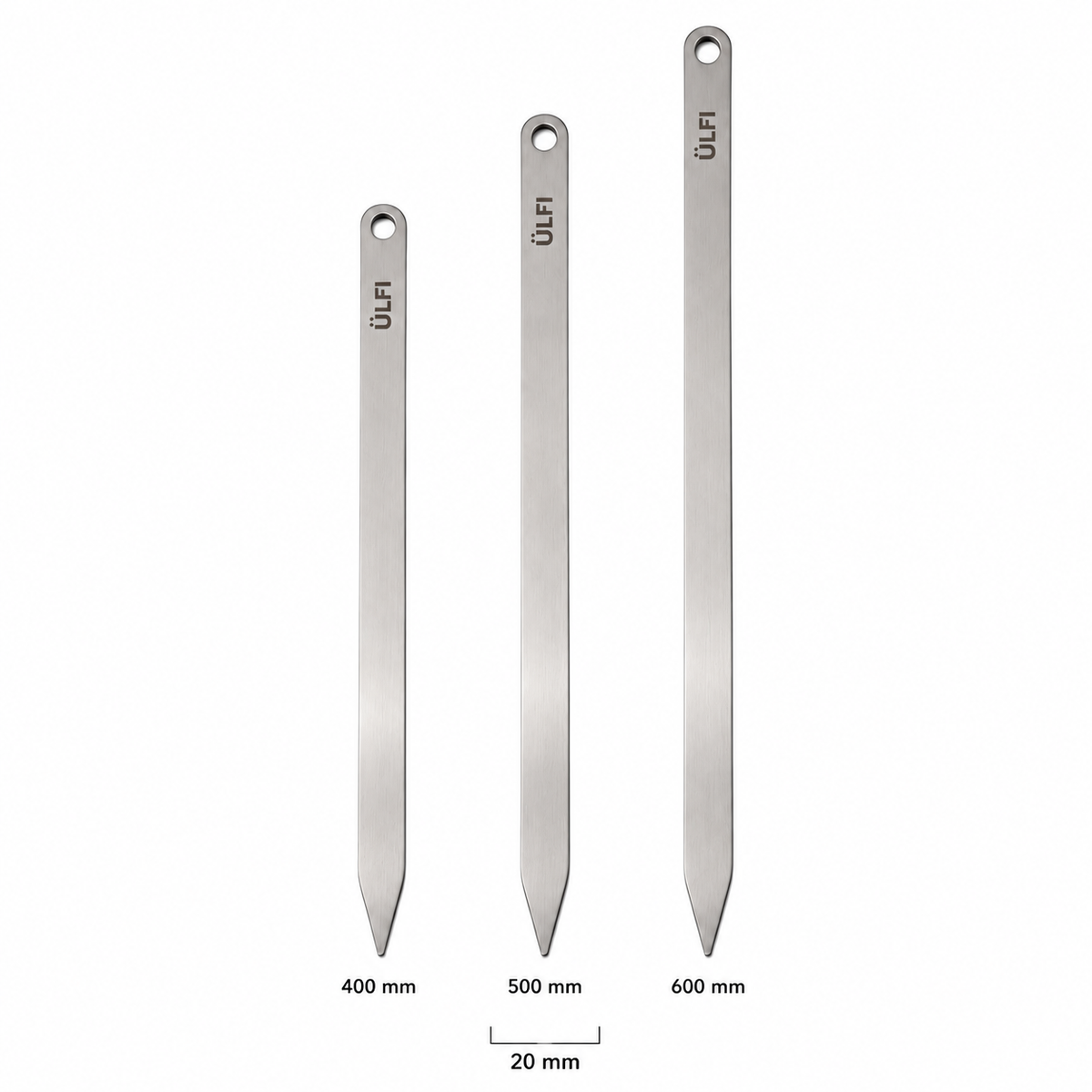 6 Brochettes Adana Large Inox 304L — 20 mm